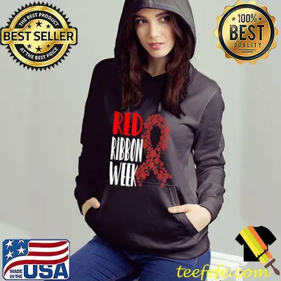 We Wear Red For Red Ribbon Week Awareness Rainbow Strong T-Shirt