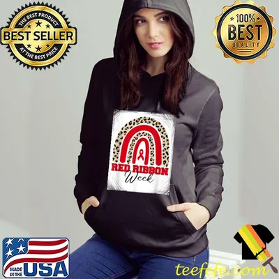 We Wear Red with Red Ribbon Week Awareness Rainbow For Women T-Shirt