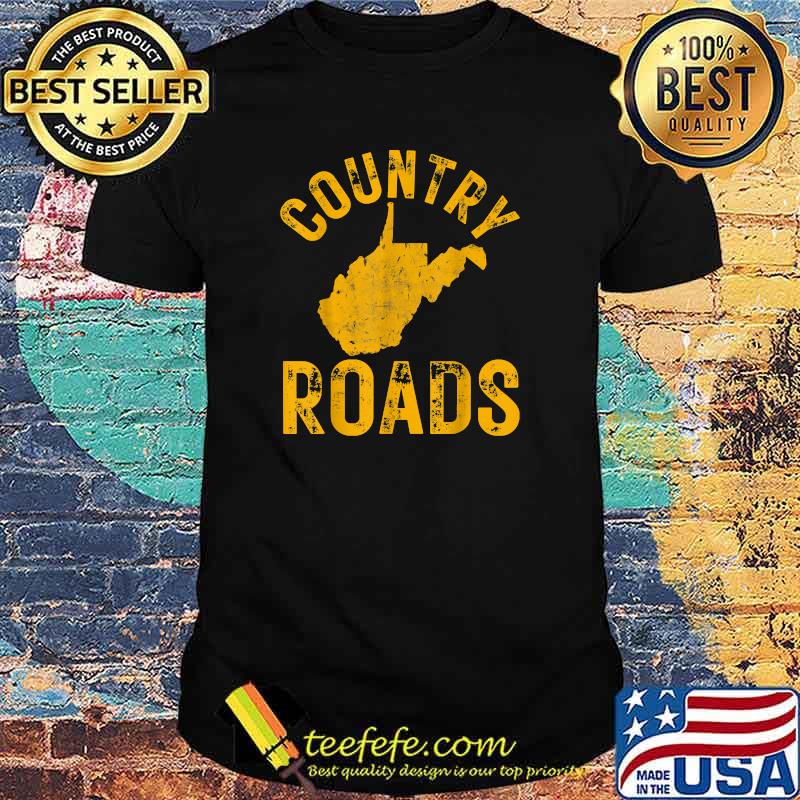 West Virginia Country Roads WV Map 304 Home Vintage T-Shirt