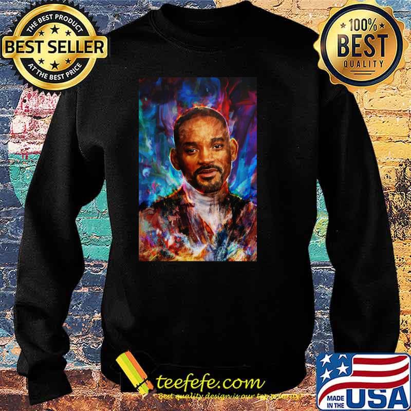 Will Smith Caricature Paint Colorful Shirt Sweater Will Smith Caricature Paint Colorful Shirt Sweater