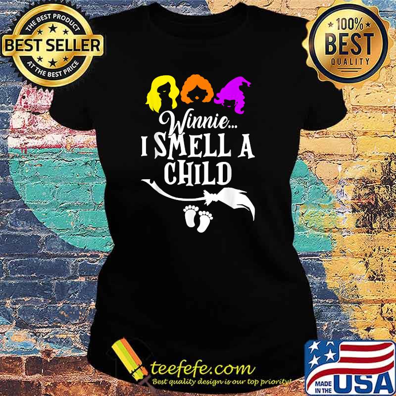 Winnie I smell A Child Halloween Pregnancy Announcement Mom T-Shirt Ladies tee Winnie I smell A Child Halloween Pregnancy Announcement Mom T-Shirt Ladies tee