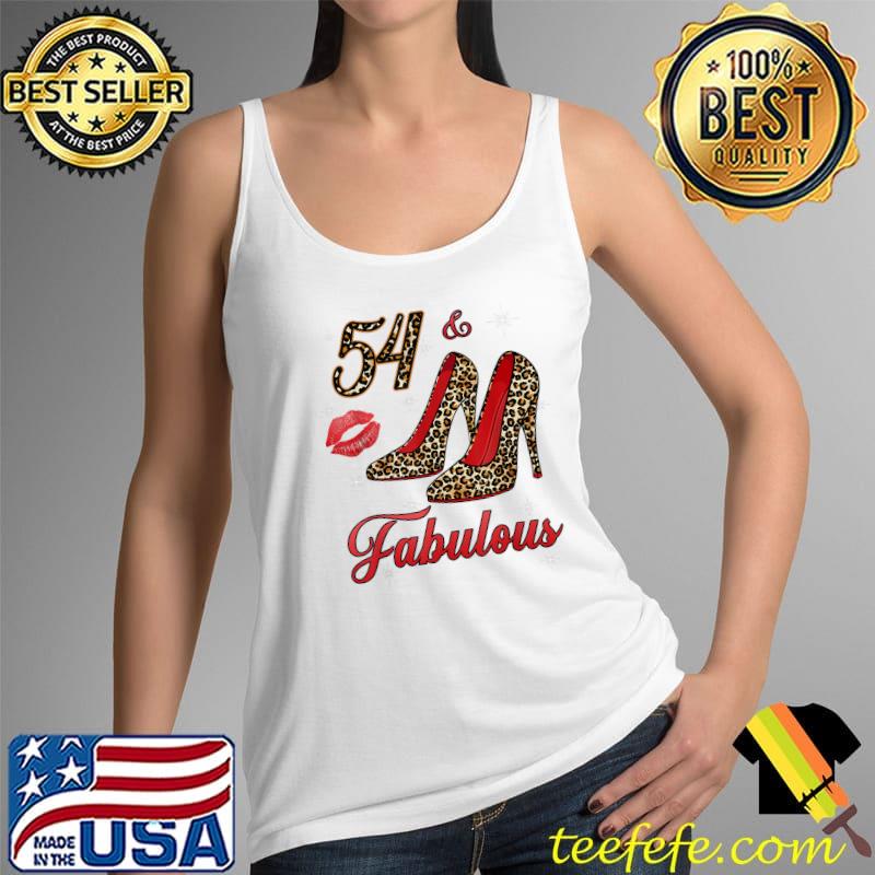 Women 54 and fabulous leopard high heels happy 54th birthday T-Shirt Tank Top Women 54 and fabulous leopard high heels happy 54th birthday T-Shirt Tank Top