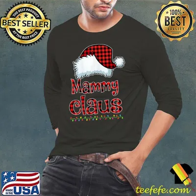 Womens Mammy Claus Shirt, Family Matching Mammy Claus Pajama T Shirt