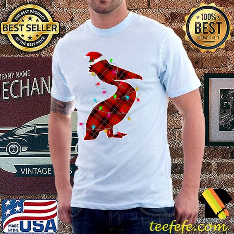 Xmas Pajama Red Plaid Christmas Lights Pelican Animals T-s Unisex Xmas Pajama Red Plaid Christmas Lights Pelican Animals T-s Unisex