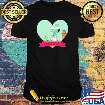 Your name snoopy and woodstock mask nurse shirt