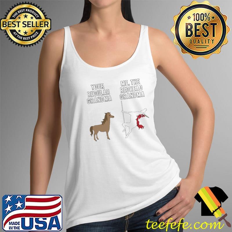 Your Regular Grandma Me the Redhead Grandma Unicorn Shirt Tank Top Your Regular Grandma Me the Redhead Grandma Unicorn Shirt Tank Top