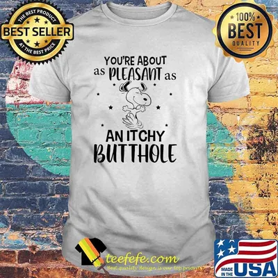 Youre about to as pleasant as an itchy butthole snoopy shirt