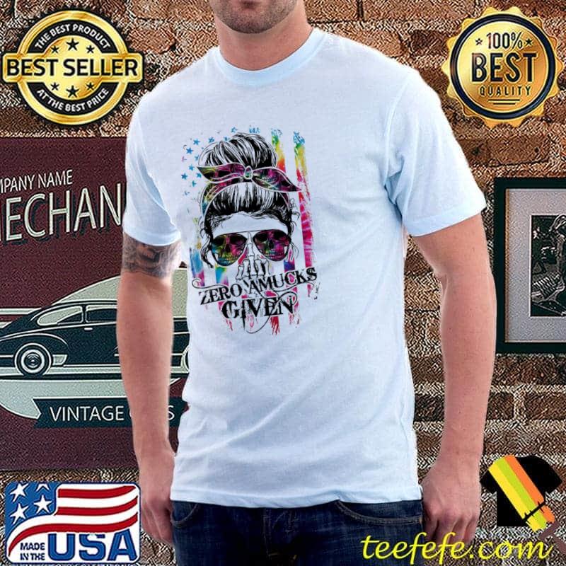 Zero amucks given skull american flag tie dye halloween s Unisex Zero amucks given skull american flag tie dye halloween s Unisex