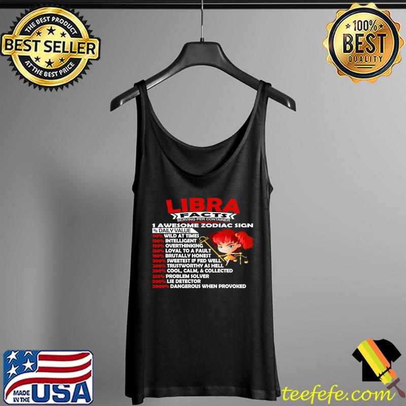 Zodiac Libra Facts Servings Per Person T-s Tank Top Zodiac Libra Facts Servings Per Person T-s Tank Top