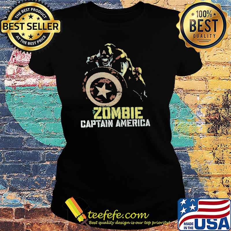 Zombie Captain America T-Shirt Ladies tee Zombie Captain America T-Shirt Ladies tee
