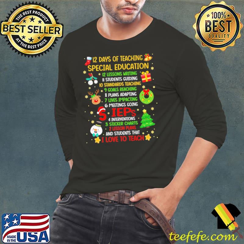 12 Days Of Teaching Special Education Shirt 12 Days Of Teaching Special Education Shirt