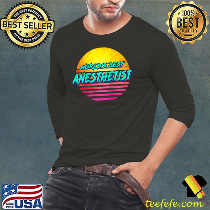 1980s Style World's best Anaesthetist Raglan Baseball T-s Long Sleeve Tee 1980s Style World's best Anaesthetist Raglan Baseball T-s Long Sleeve Tee