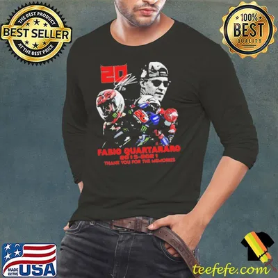 20 Fabio Quartararo 2015 2021 Signatures Thank You For The Memories Shirt