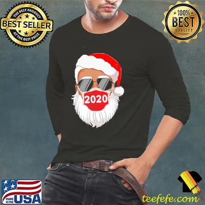 African American Mask Santa Black Christmas 2020 Shirt