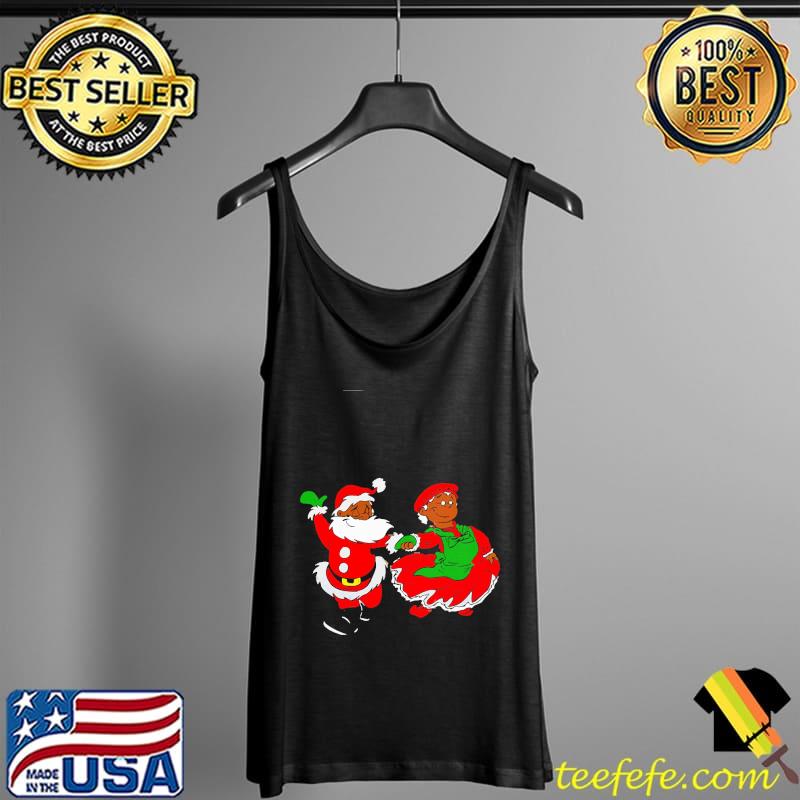 African Black Santa Claus Couple Dance Christmas Shirt Tank Top African Black Santa Claus Couple Dance Christmas Shirt Tank Top