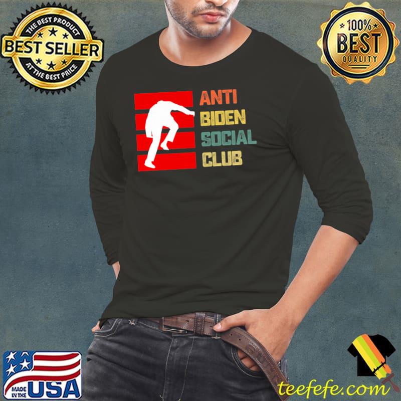 Anti Biden Social Club Funny Vintage Biden Falling Stairs Premium T-Shirt Long Sleeve Tee Anti Biden Social Club Funny Vintage Biden Falling Stairs Premium T-Shirt Long Sleeve Tee