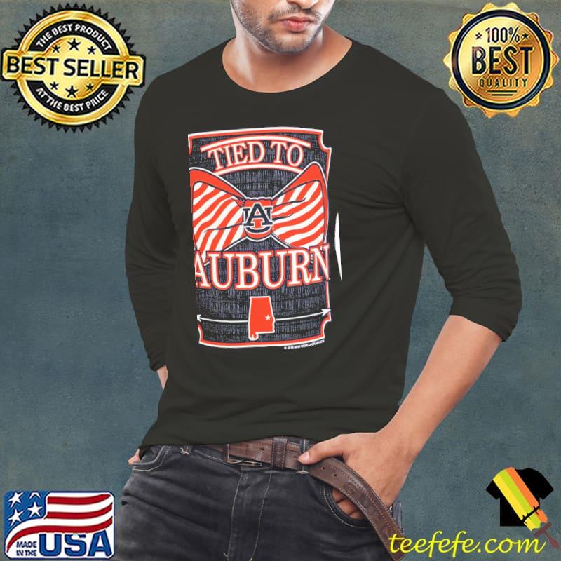 AUBURN TIGERS WAR EAGLE TIED TO PREP BOW BRIGHT SHIRT