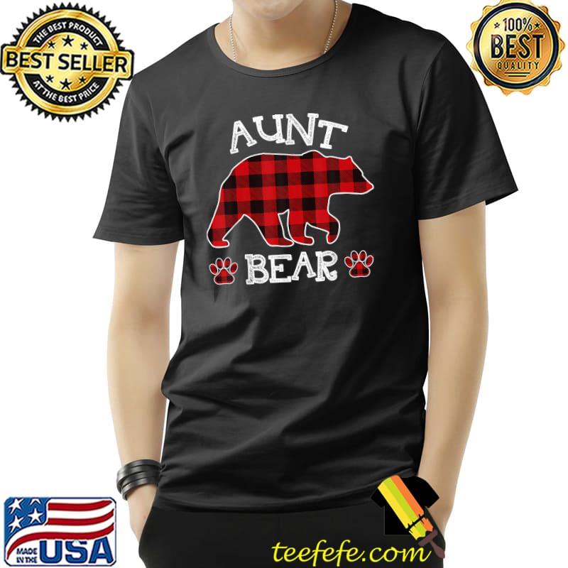 Aunt Bear Christmas Pajama Red Plaid Buffalo Family T-Shirt Unisex Aunt Bear Christmas Pajama Red Plaid Buffalo Family T-Shirt Unisex