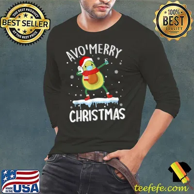 Awesome Avo Merry Christmas 2021 Avocado Face Mask Family Pajamas T-Shirt