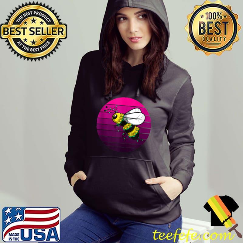 Awesome Bee Flowers Florist vintage T-shirt
