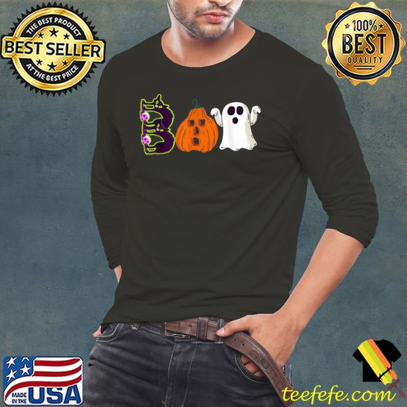 Awesome Boo Cats Pumpkin Ghost Jack O Lantern Halloween Costume T Shirt Long Sleeve Tee Awesome Boo Cats Pumpkin Ghost Jack O Lantern Halloween Costume T Shirt Long Sleeve Tee