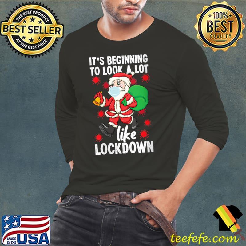 Awesome Christmas Santa Claus Lockdown Quarantine 2021 T- Long Sleeve Tee Awesome Christmas Santa Claus Lockdown Quarantine 2021 T- Long Sleeve Tee