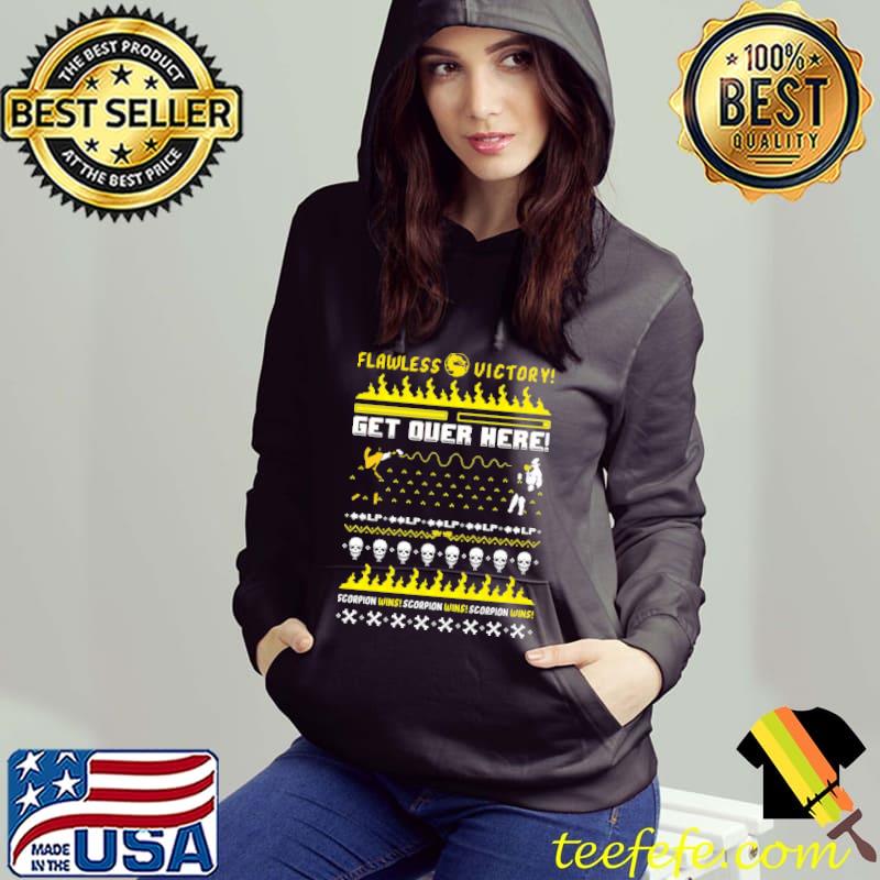 Awesome flawless vitory get over here scorpion wins skull shirt