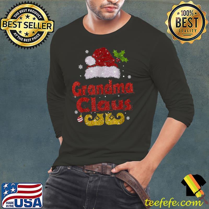 Awesome Funny Santa Grandma Claus Christmas Matching Family T Shirt
