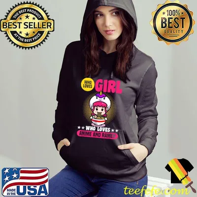 Awesome Girl Loves Anime And Ramen For Anime Lover T-Shirt