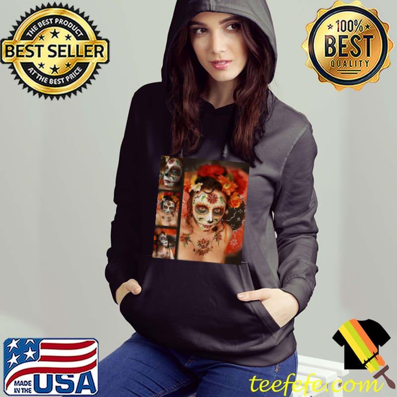 Awesome Girl Makeup Skull Dia De Los Muertos – Day Of The Dead Shirt