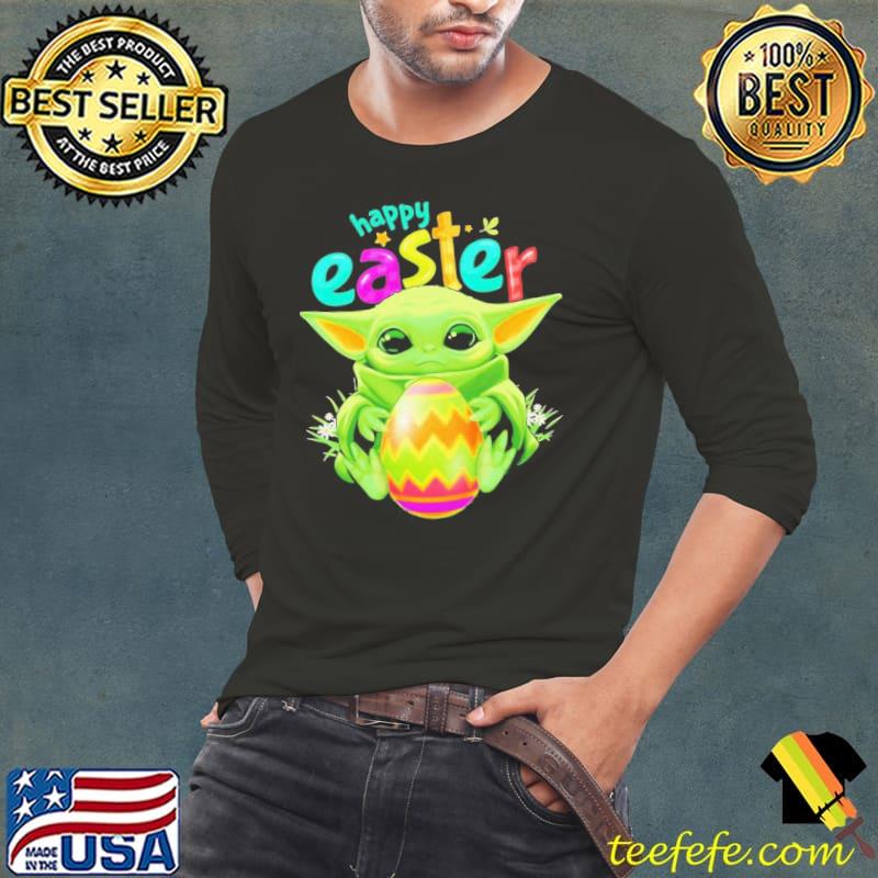 Awesome Hot Baby Yoda Hug Egg Happy Easter Day Shirt Long Sleeve Tee Awesome Hot Baby Yoda Hug Egg Happy Easter Day Shirt Long Sleeve Tee