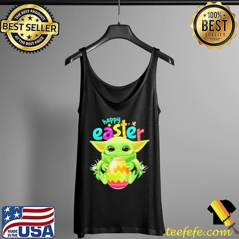 Awesome Hot Baby Yoda Hug Egg Happy Easter Day Shirt Tank Top Awesome Hot Baby Yoda Hug Egg Happy Easter Day Shirt Tank Top
