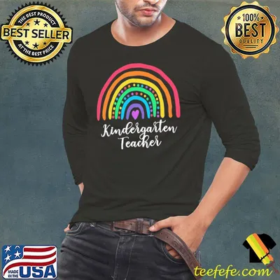 Awesome Kindergarten Teacher Rainbow Vintage Shirt