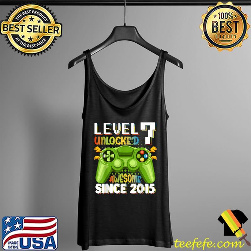 Awesome Level 7 Unlocked Awesome 2015 Video Game 7th Birthday Kids T-Shirt Tank Top Awesome Level 7 Unlocked Awesome 2015 Video Game 7th Birthday Kids T-Shirt Tank Top