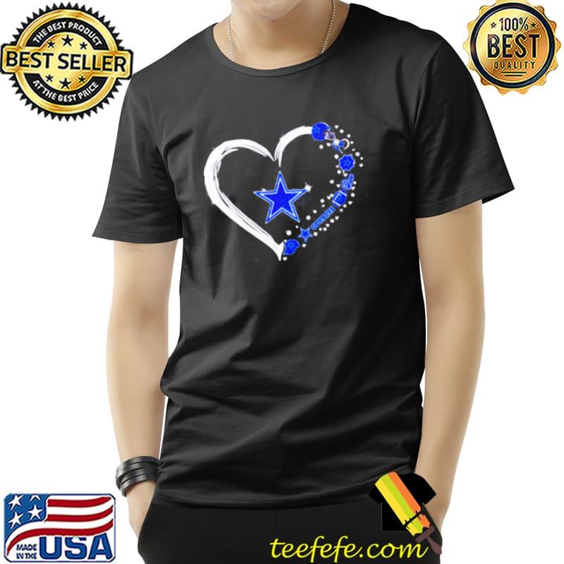 Awesome love Dallas Cowboys Football Heart 2021 T-Shirt Unisex Awesome love Dallas Cowboys Football Heart 2021 T-Shirt Unisex
