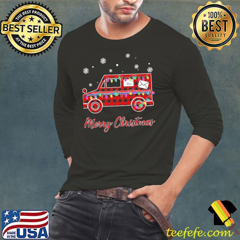 Awesome merry Christmas Postal Car Shirt Long Sleeve Tee Awesome merry Christmas Postal Car Shirt Long Sleeve Tee