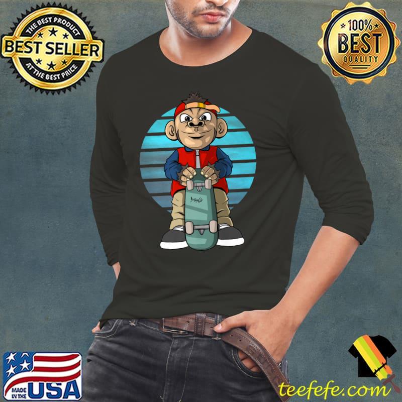Awesome monkä Skateboard Skater Premium T-Shirt Long Sleeve Tee Awesome monkä Skateboard Skater Premium T-Shirt Long Sleeve Tee