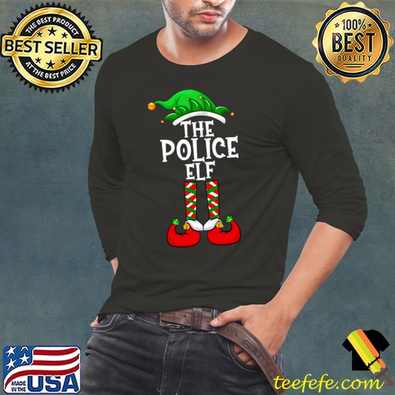 Awesome Police Elf Matching Family Group Christmas Party Pajama T- Long Sleeve Tee Awesome Police Elf Matching Family Group Christmas Party Pajama T- Long Sleeve Tee