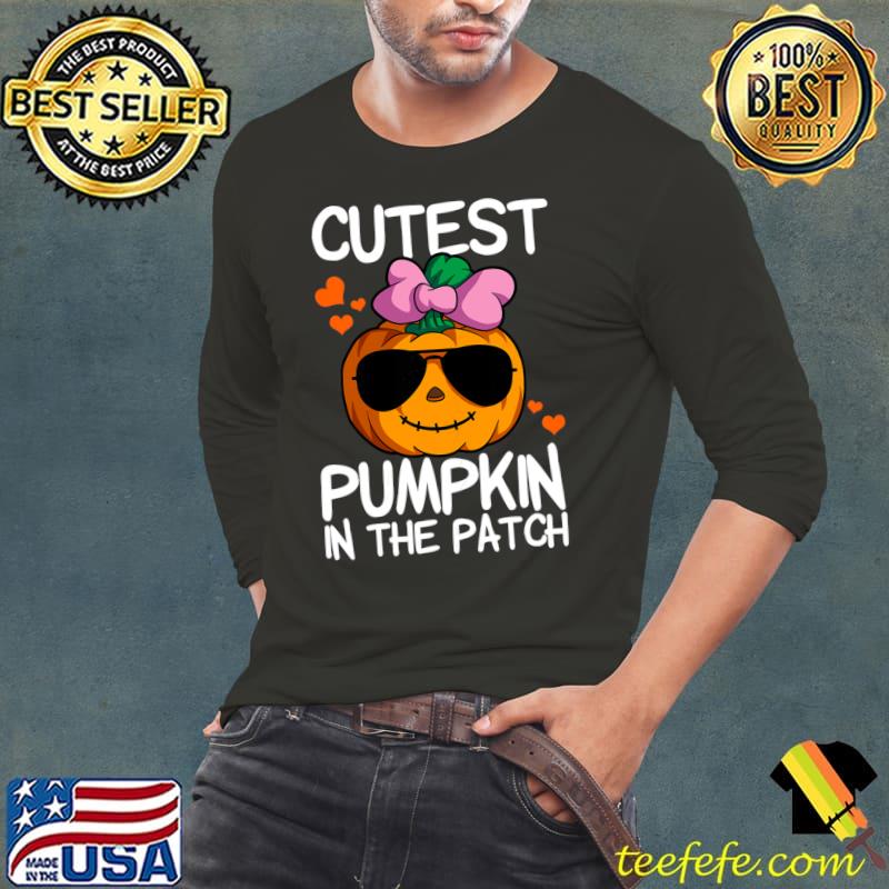 Awesome Pumkin Girls Halloween Cutest Pumpkin In The Patch T-Shirt Long Sleeve Tee Awesome Pumkin Girls Halloween Cutest Pumpkin In The Patch T-Shirt Long Sleeve Tee