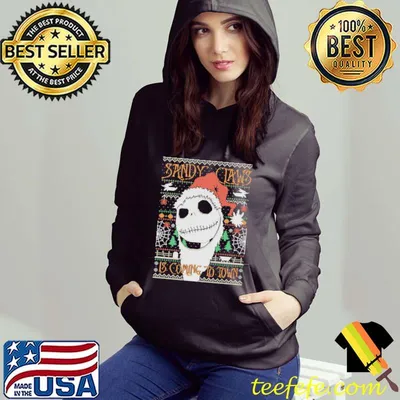 Awesome sandy claws is coming to town jack skellington christmas shirt