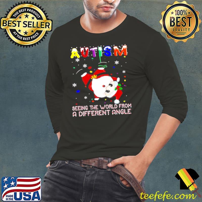 Awesome Santa Claus Autism seeing the world from a different angle Christmas shirt Awesome Santa Claus Autism seeing the world from a different angle Christmas shirt