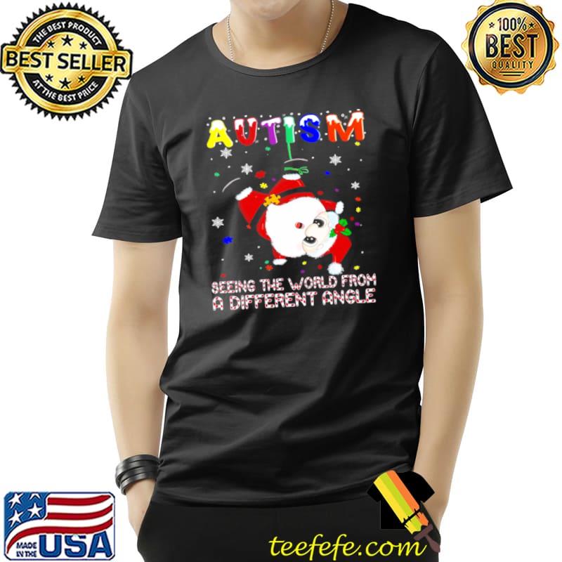 Awesome Santa Claus Autism seeing the world from a different angle Christmas Unisex Awesome Santa Claus Autism seeing the world from a different angle Christmas Unisex