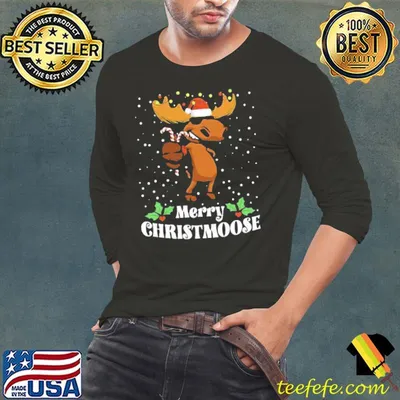 Awesome Santa Reindeer Merry Christmoose Christmas Unisex Sweatshirt
