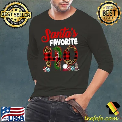 Awesome Santas Favorite Ho Santa Savourite Ho Funny Girls Christmas T Shirt
