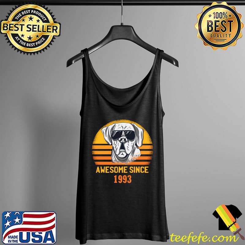 Awesome Since 1993 Dog Design Sunset T-Shirt Tank Top Awesome Since 1993 Dog Design Sunset T-Shirt Tank Top