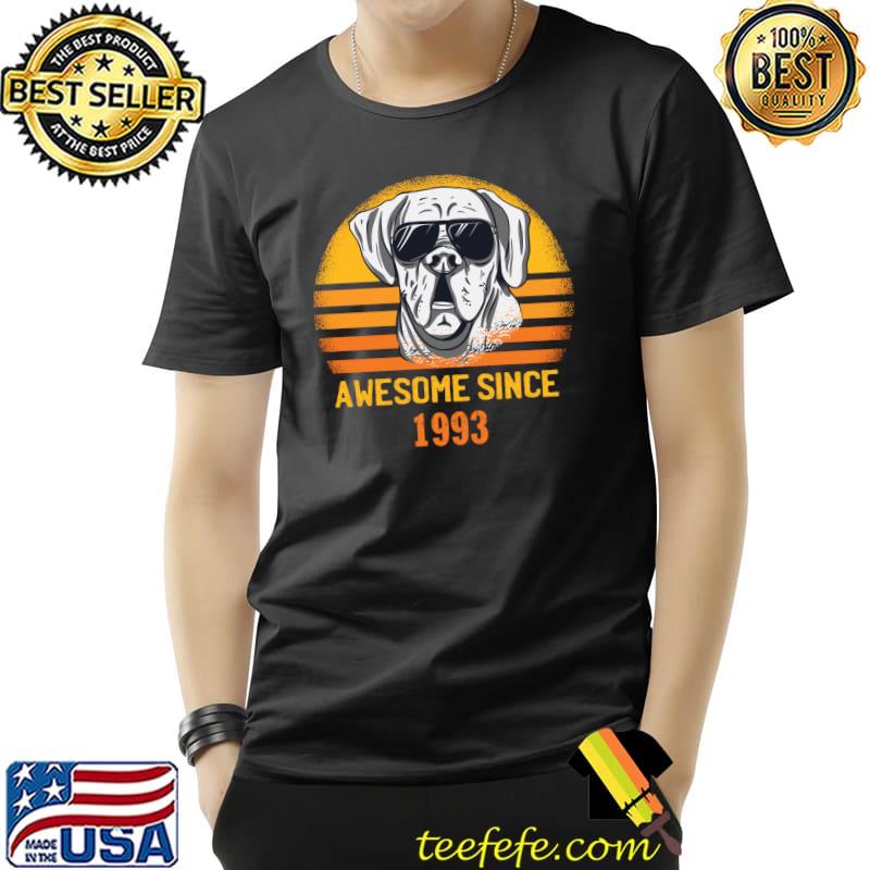 Awesome Since 1993 Dog Design Sunset T-Shirt Unisex Awesome Since 1993 Dog Design Sunset T-Shirt Unisex