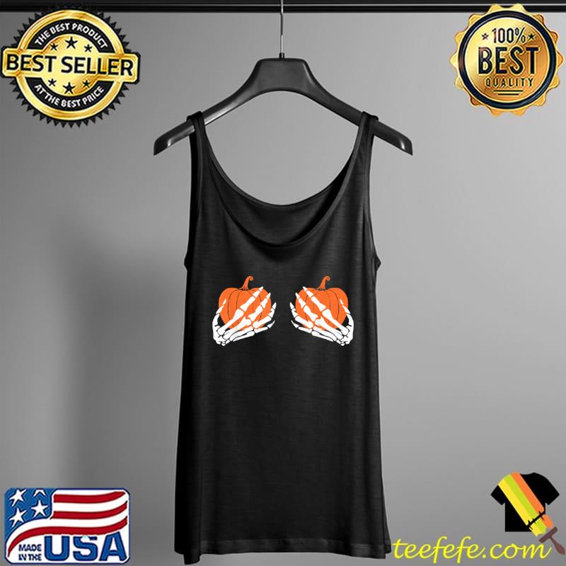 Awesome Skeleto& Hand Bra Pumpkin, Halloween, Autumn, Pumpkin T Shirt Tank Top Awesome Skeleto& Hand Bra Pumpkin, Halloween, Autumn, Pumpkin T Shirt Tank Top