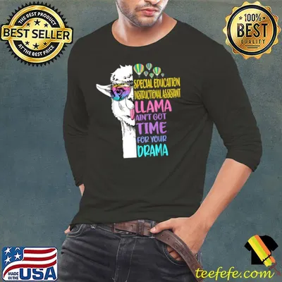 Awesome Special Education Instructional Assistant Llama T Shirt