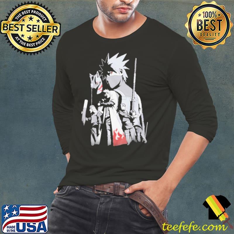 Awesome Tricou Barbati Naruto Shippuden, Kakashi anbu negru, Negru shirt