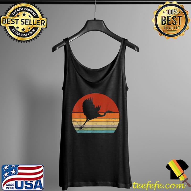 Awesome Vintage Egret Retro Egret Silhouette Bird Lover 80s 90s T Shirt Tank Top Awesome Vintage Egret Retro Egret Silhouette Bird Lover 80s 90s T Shirt Tank Top